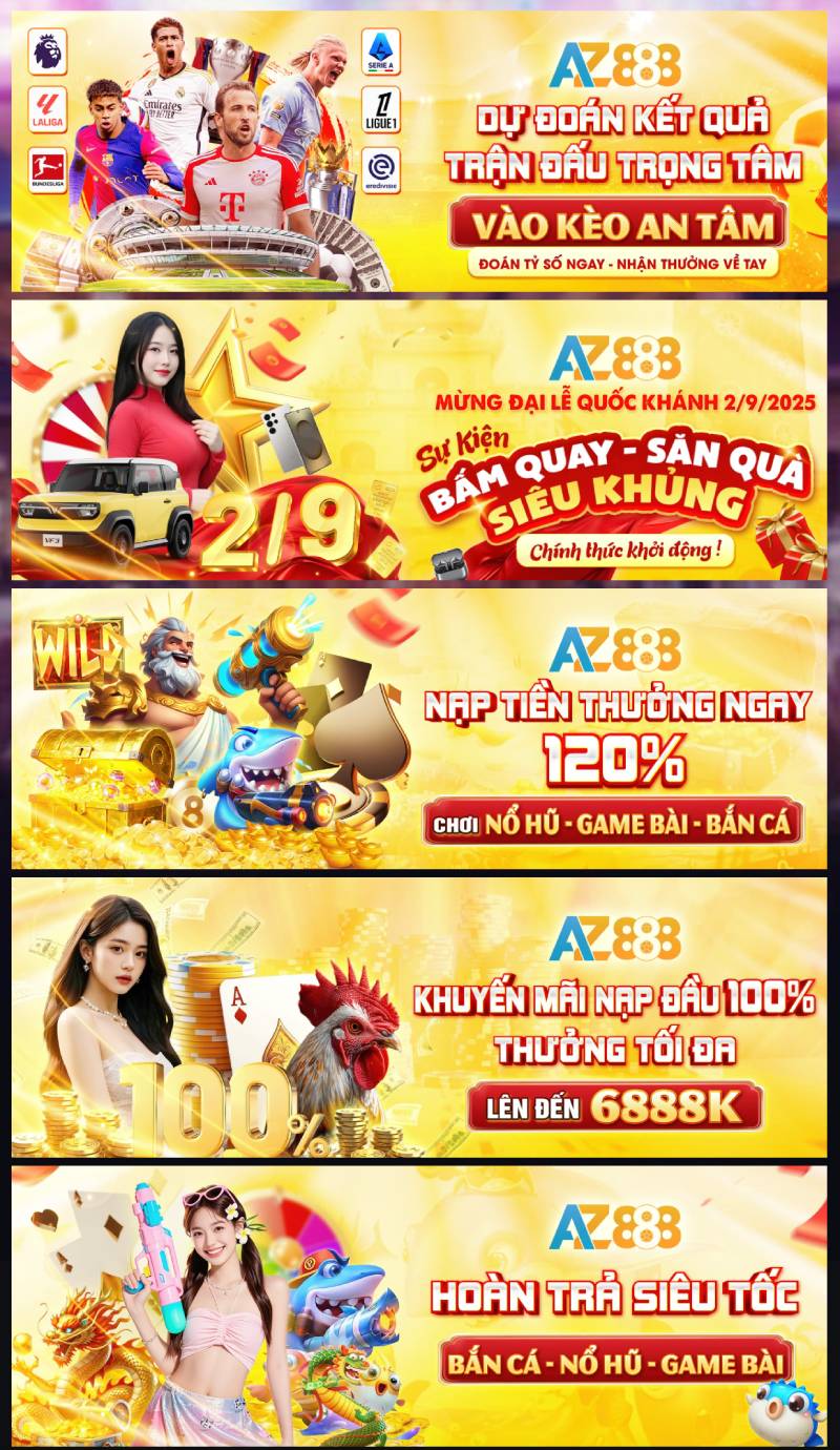 Các khuyến mãi hấp dẫn tại AZ888: